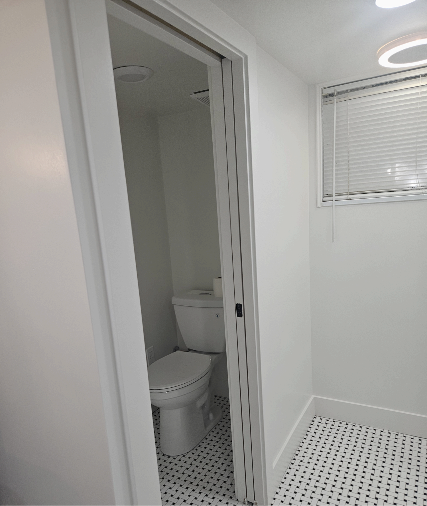 Basement project: Completed master bathroom, vanity detail with gold fixtures (Photo 2/12)